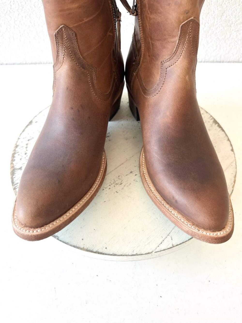 Lane PLAIN JANE Desert Clay Midi Cowboy Boots Brown Western Cowgirl Short 10 - Picture 7 of 11